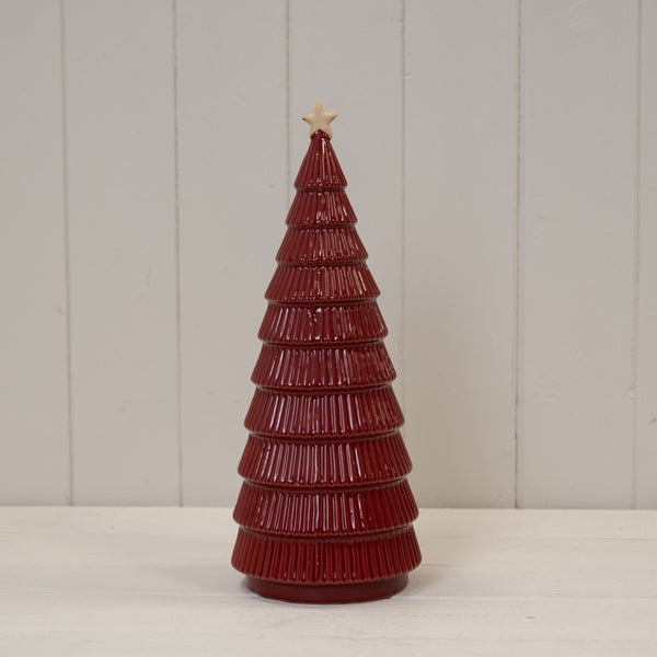 Red Ceramic Tree L12xW12xH30.5cm