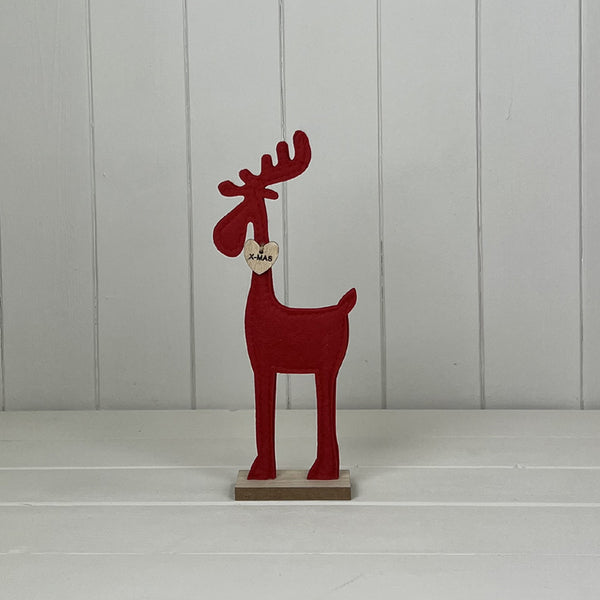 Red Fabric Reindeer H26xW10.5xD4cm  Weight-30g