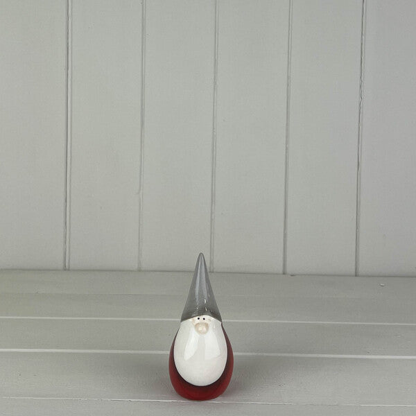 Red/Grey Ceramic Santa 4.5x4.8x10cm