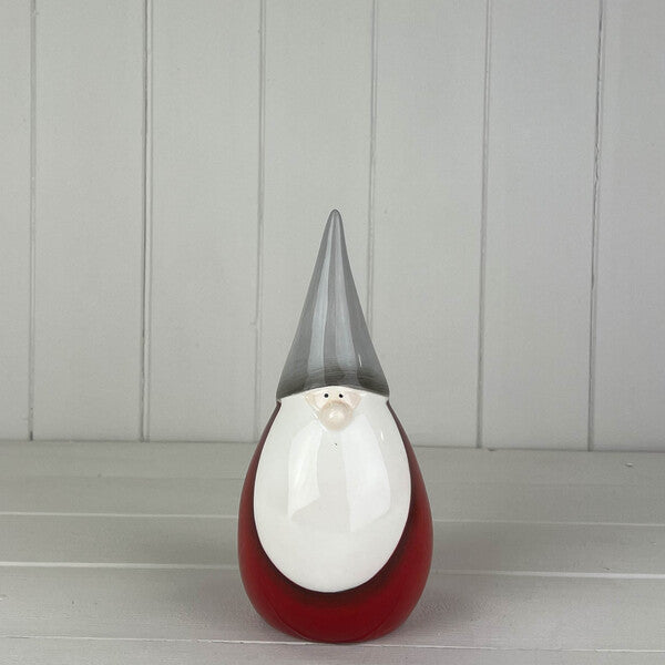 Red/Grey Ceramic Santa D9.4 W9.8 H20.8cm  Weight-280g