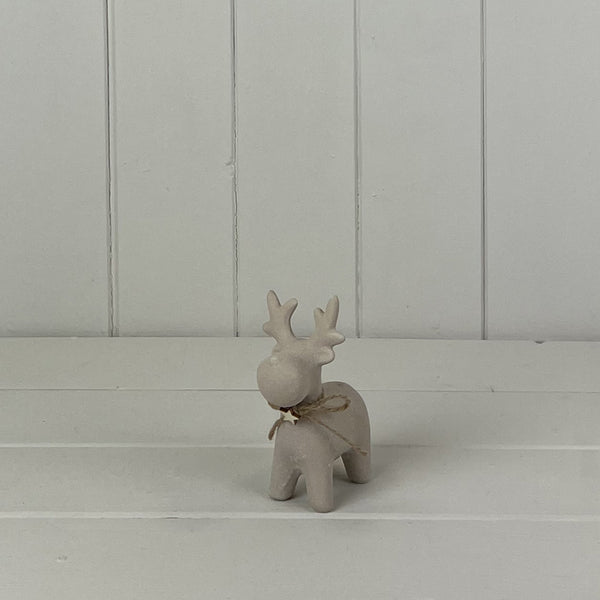 Sand Texture Effect Ceramic Reindeer Decoration L8xD5.5xH10.8cm  Weight-84g