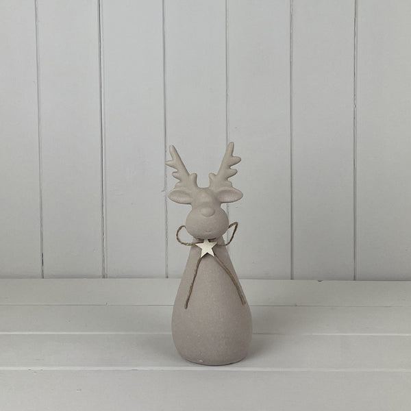 Sand Texture Effect Reindeer Decoration L9xD9xH23cm