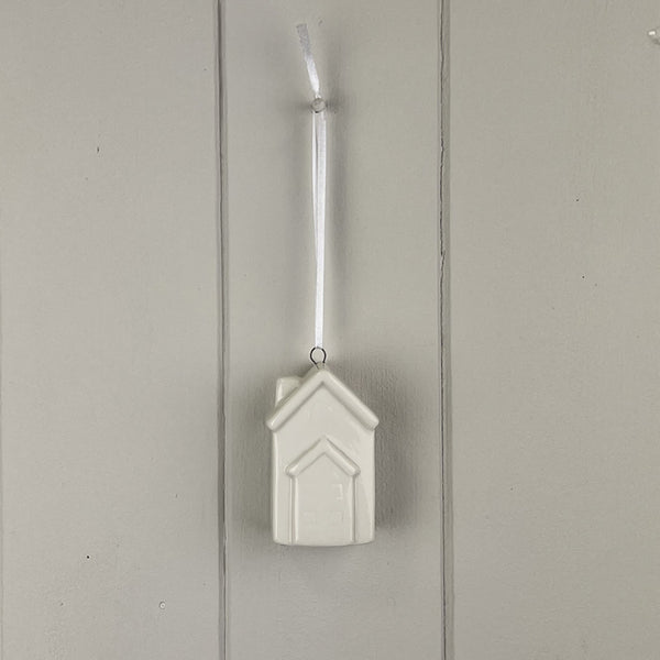 White Ceramic Hanging House Decoration L4.2xD2.9xH7.2cm  Weight-54g
