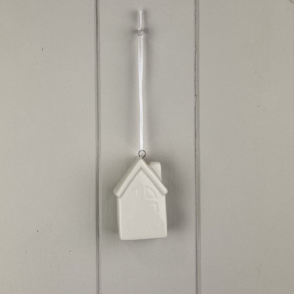 White Ceramic Hanging House Decoration L4.2xD2.9xH7.2cm  Weight-54g