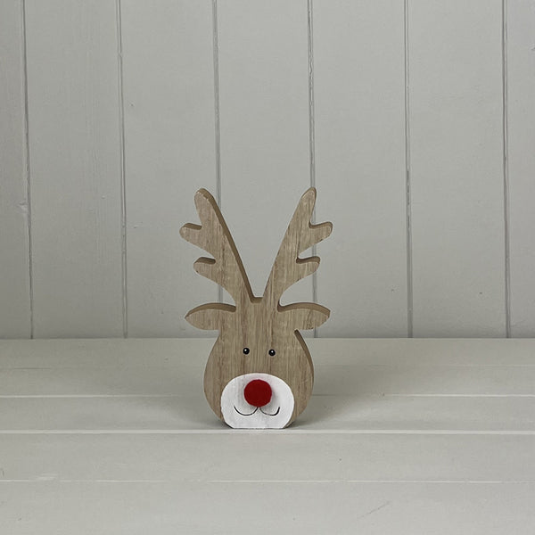 Wooden Reindeer Head H17xW10xD2cm  Weight-117g