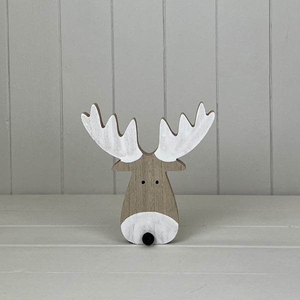 Wooden Reindeer Head H18xW17xD2cm  Weight-162g