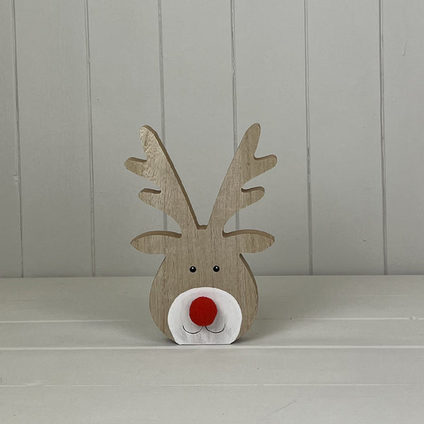Wooden Reindeer Head H20.5xW12.5xD2cm  Weight-187g