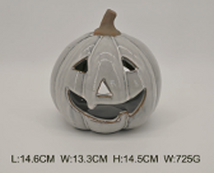 Stone glazed ceramic Pumpkin Tealight
