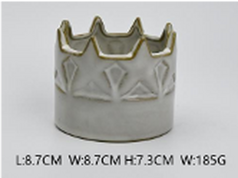 Stoneglazed Star Candle Holder