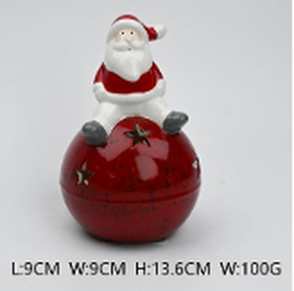 Santa's Comfy Red Bauble LED Ornament