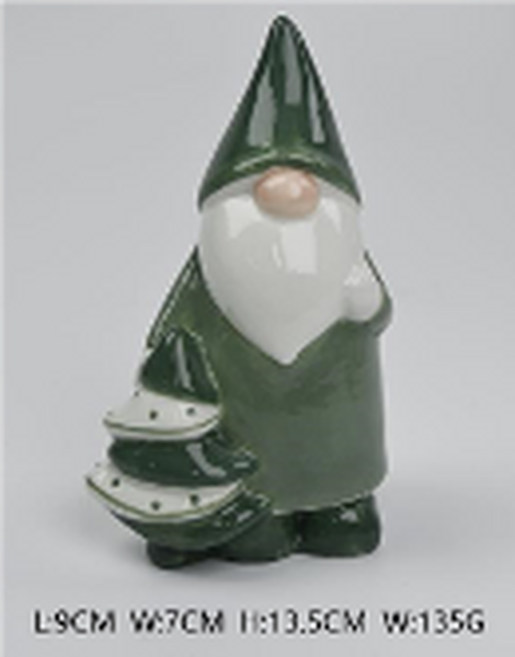 Nordic Green Gonk with Christmas Tree