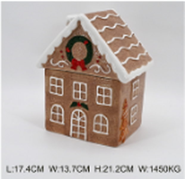 Ceramic Gingerbread House Cookie Jar