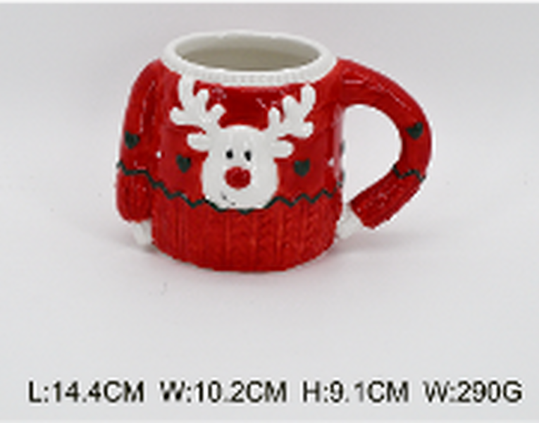 Red Christmas Sweater Ceramic Mug