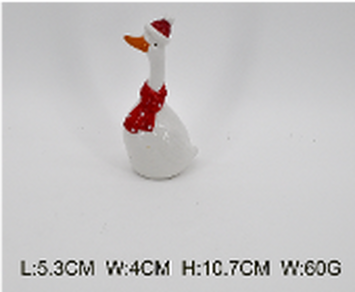 Ceramic Christmas Goose with Scarf Small
