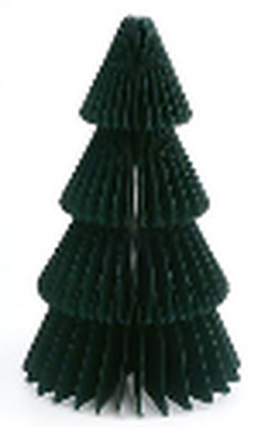 Set of 3 Dark Green Paper Christmas Trees