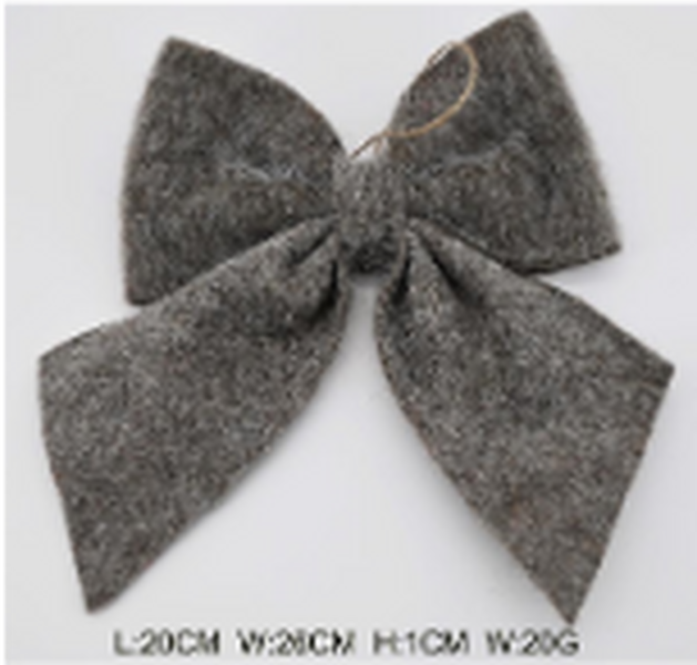 Fabric Hanging Brown Bow