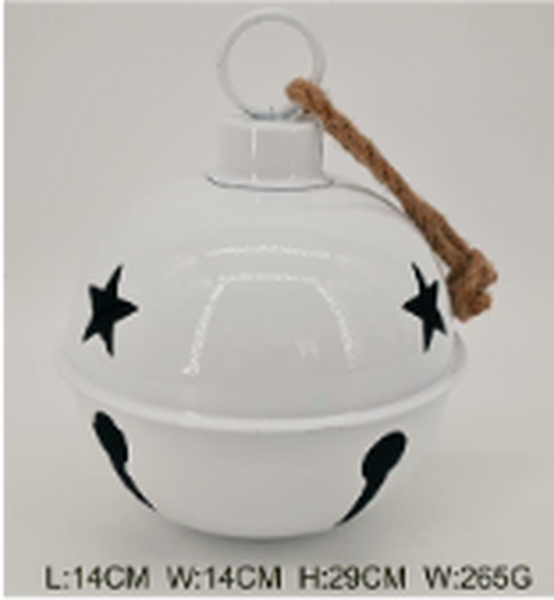 Hanging White Bell with Cutout Detail