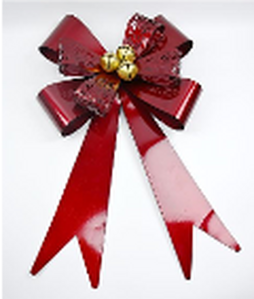 Glossy Red Metal Bow