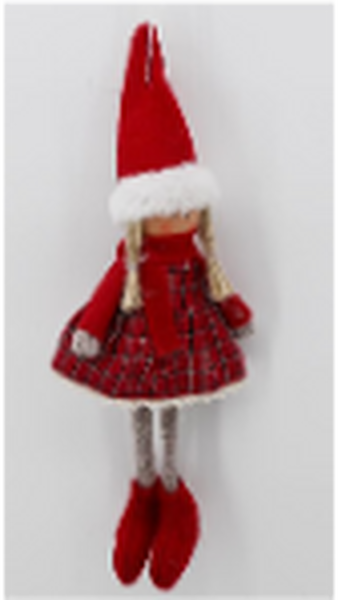 Fabric Hanging Girl in Red Outfit