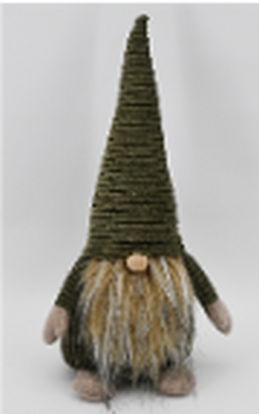 Fabric Green Santa Gonk