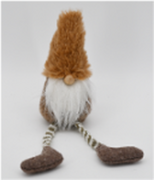 Fabric Sitting Santa Brown and Tan