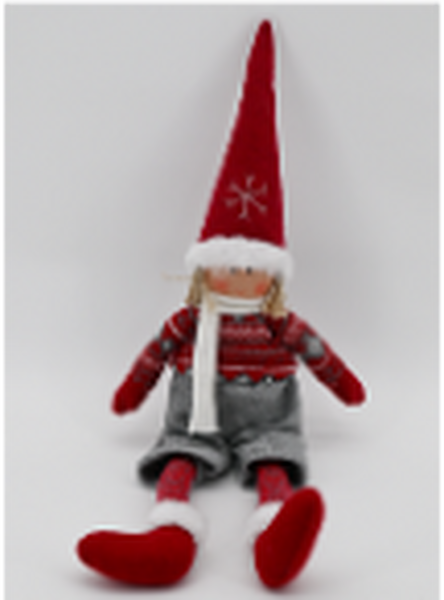 Fabric Boy in  Winter Sweater Red and Grey