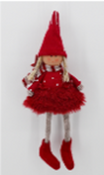 Fabric Hanging Girl in Red