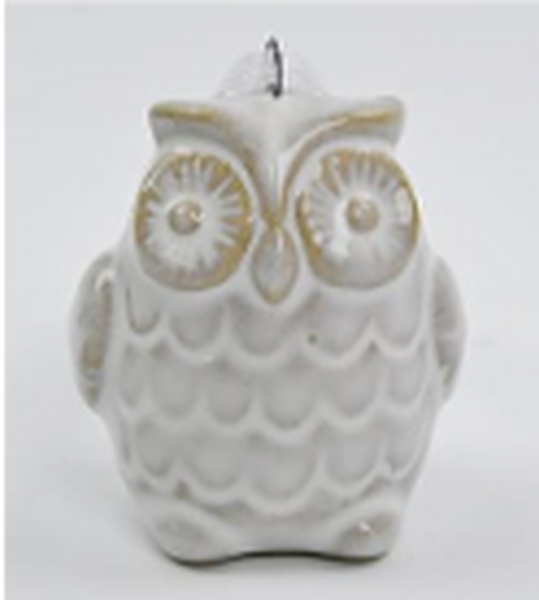 Hanging Ceramic Natural Owl