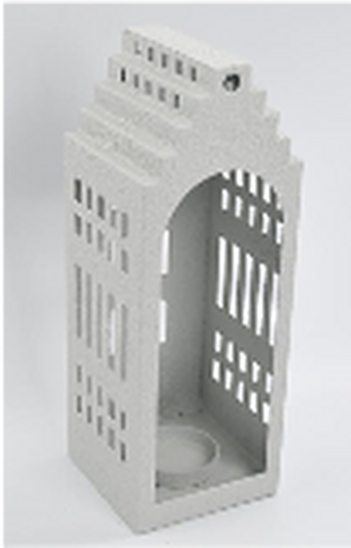 Off White Metal Tealight House Large