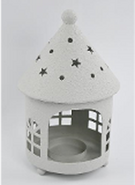 Off White Rounded Tealight House Small