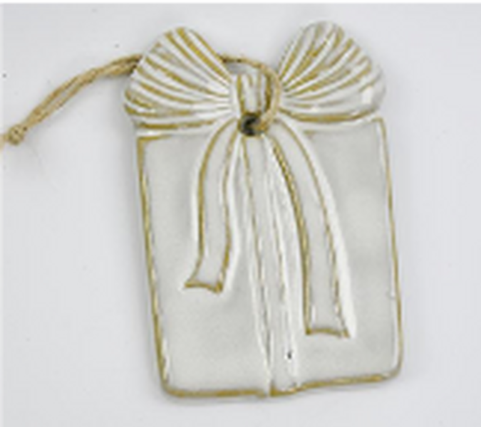 Ceramic Narural Hanging Present with Bow Detail
