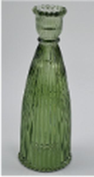 Vintage Green Candle Holder Tall