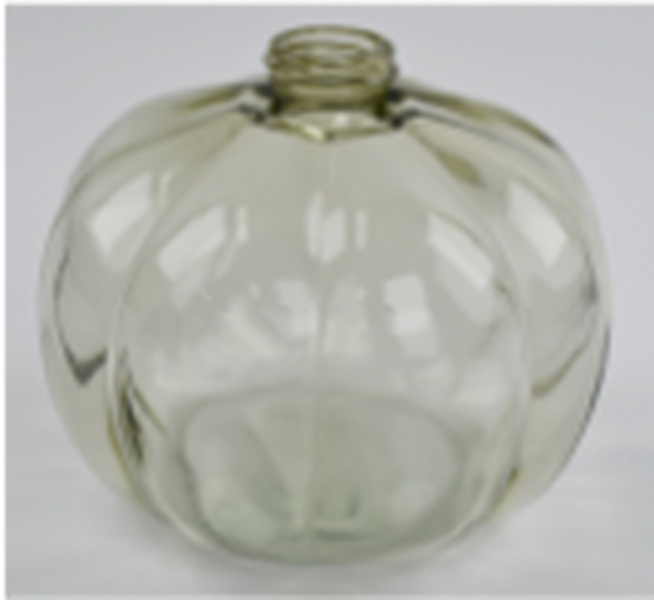 Smokey Brown Glass Pumpkin