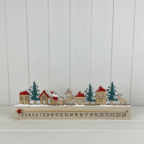 Wooden Advent Calendar L40xD3xH13.5cm  Weight-304g