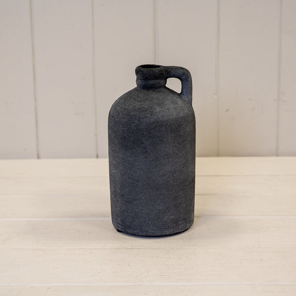 Grey Medium Textured Jug 9cm x 9cm x 17cm