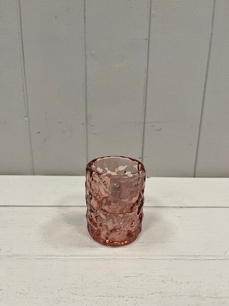 Large Rose Straight Textured Candle Holder 6cm x 6cm x 7.4cm