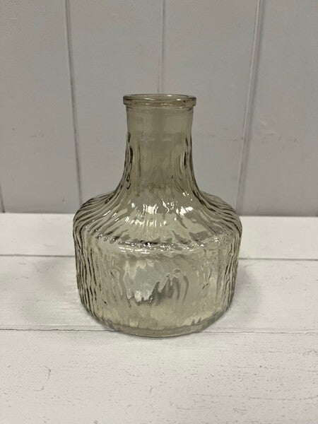 Smokey Brown Decorative Glass Bottle 11cm x 11cm x 13cm