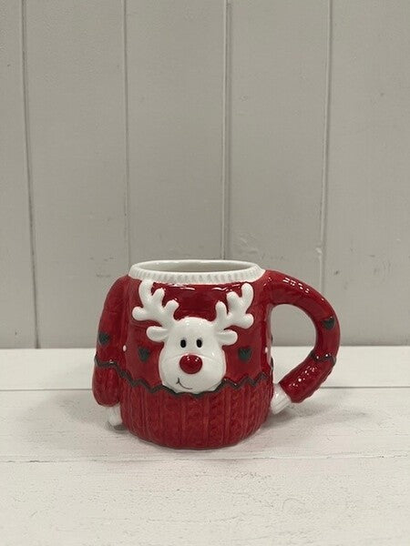 Red Christmas Sweater Ceramic Mug