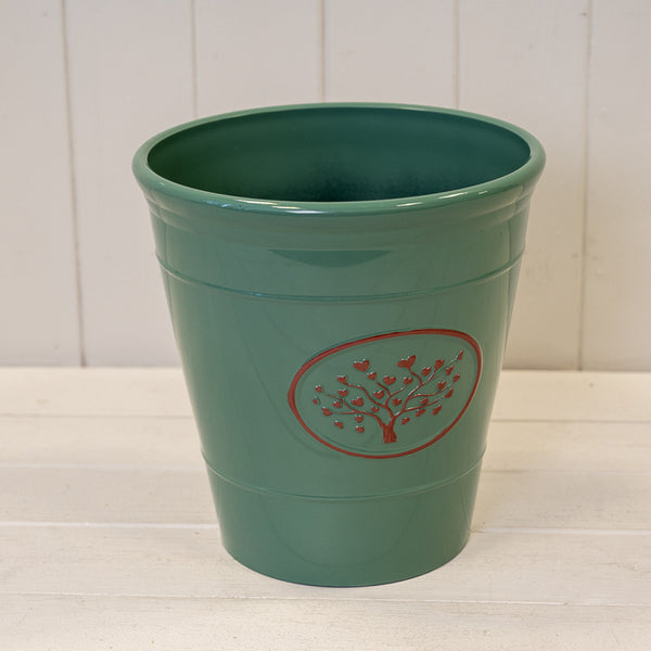 Green Round Love Heart Tree Recycled Plastic Planter D23cm 5.6LTR Weight 305g