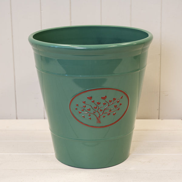 Green Round Love Heart Tree Recycled Plastic Planter D30cm 13LTR Weight 690g